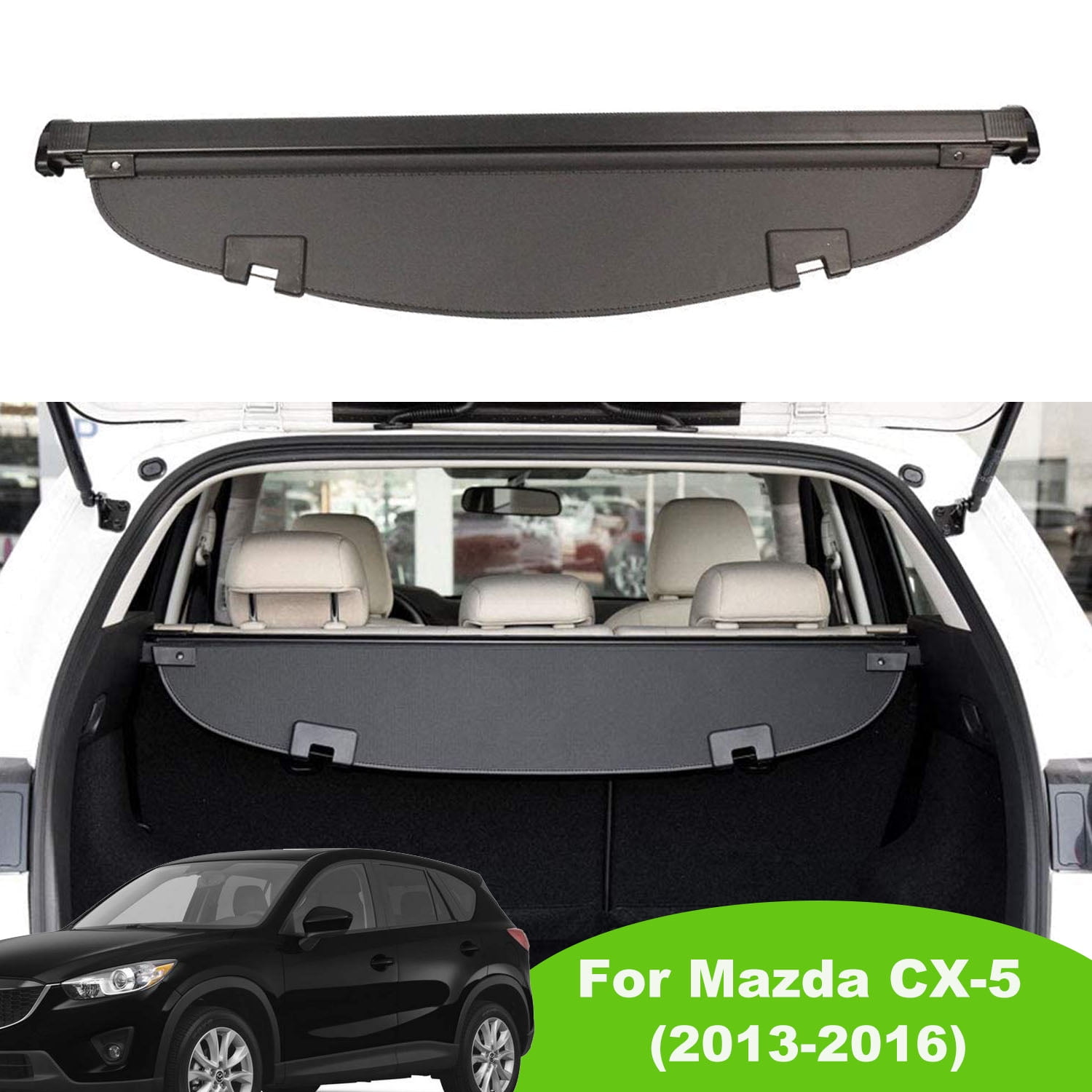 ICOBES Einziehbare hintere Kofferraum-Hutablage für Mazda CX-5 2013 2014  2015 2016, Gepäck-Sonnenschutz-Abdeckung, Autozubehör: : Auto &  Motorrad