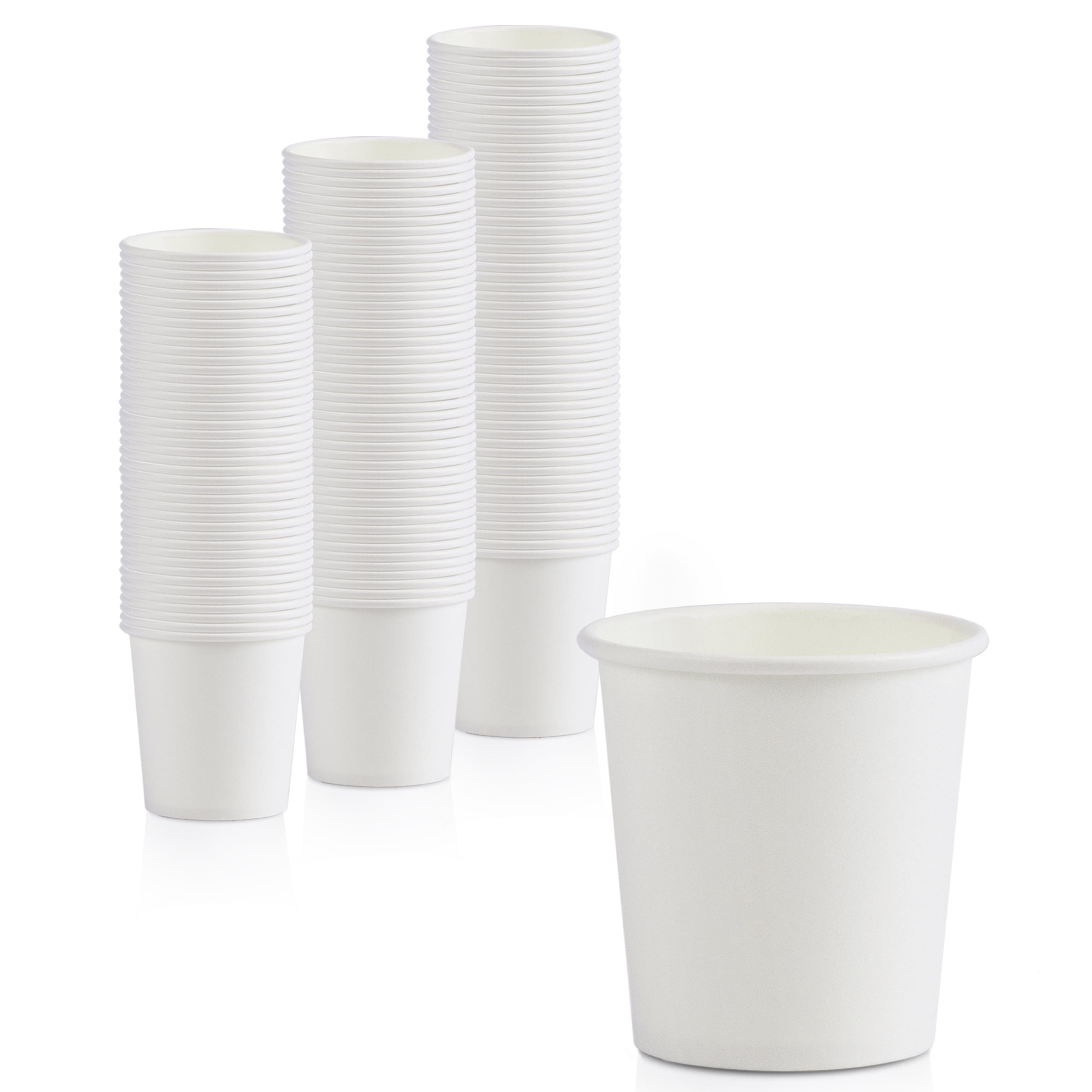 Fit Meal Prep [200 Pack] 4 oz Disposable White Paper Cups - On the Go ...