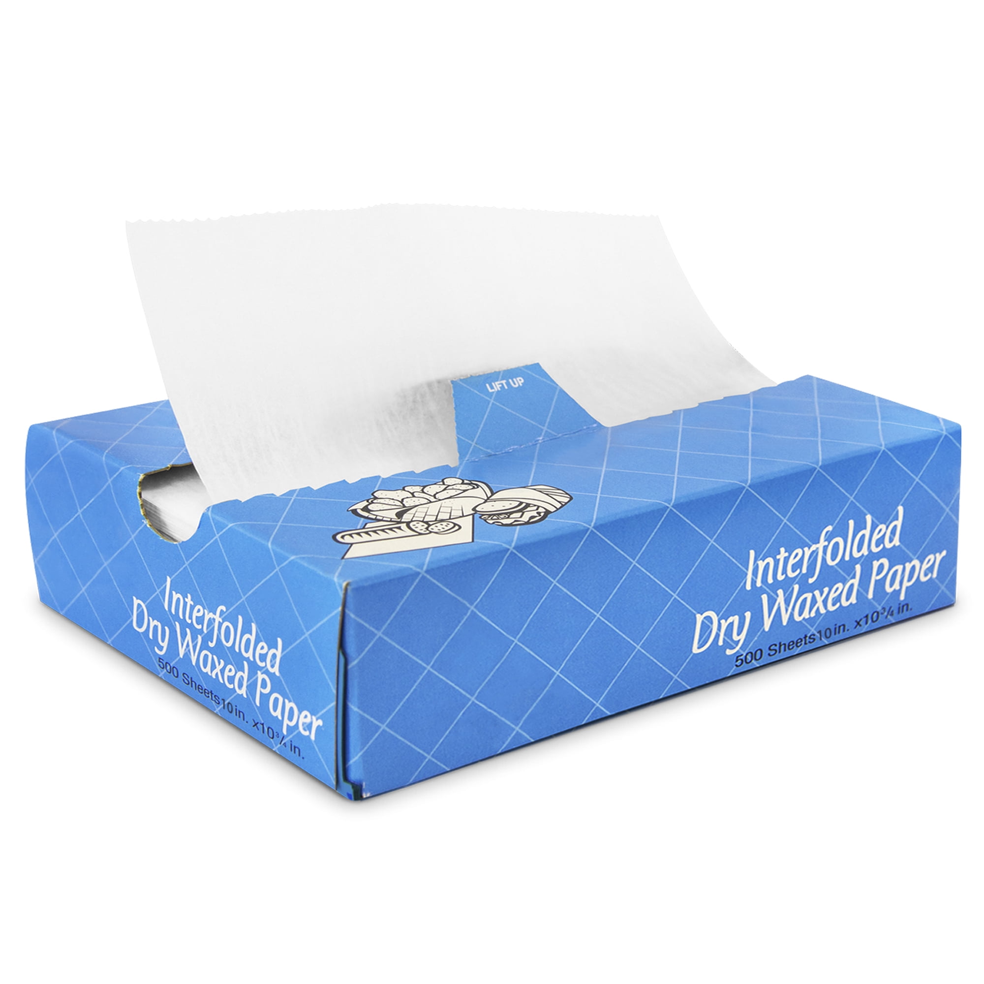 MarketWax Interfolded Regular Dry Wax Paper, 12L x 10-3/4W, White, 500 ct