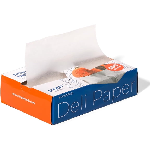 Fit Meal Prep [500 Pack] 8 x 10.75" Wax Paper Sheets for Food, Interfolded Precut Deli Pop Up Grease-Proof Sandwich Paper Wraps, Waterproof for Lunch, Food Basket, Microwave Cover, BBQ