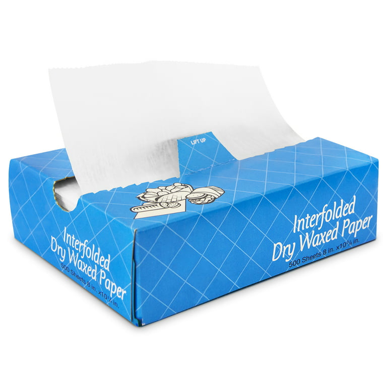 Dixie Kabnet Wax Heavyweight Premium Dry Wax Paper Box of 500 Sheets,  10x10.75, Gelli Plate Printing, Art Journaling, Deli Paper 