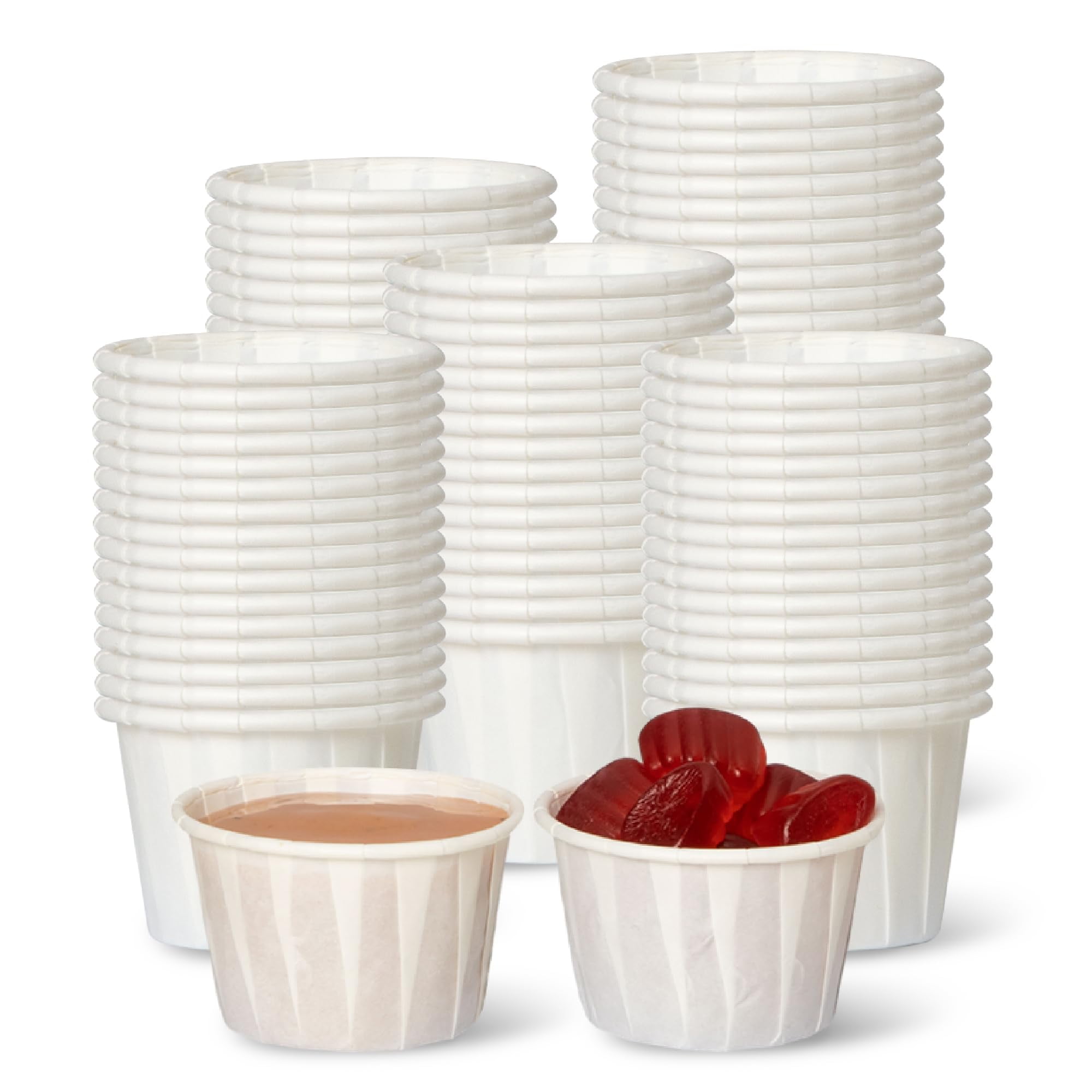 Fit Meal Prep [5000 Pack] 0.75 oz Paper Souffle Portion Cups for