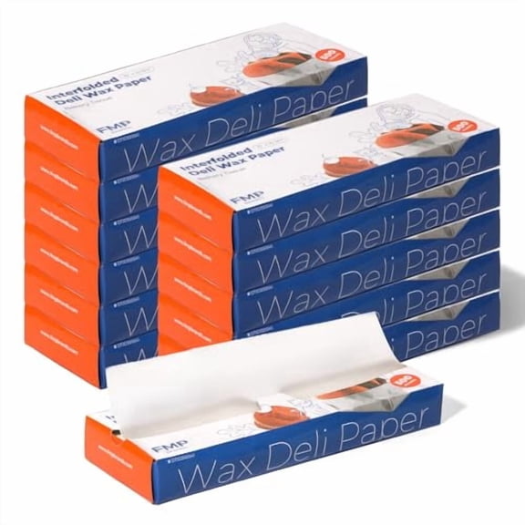 Fit Meal Prep [6000 Pack] 15 x 10.75" Wax Paper Sheets for Food, Interfolded Precut Deli Paper, Pop Up Grease-Proof Sandwich Paper Wraps, Waterproof for Lunch, Food Basket, Microwave Cover, BBQ
