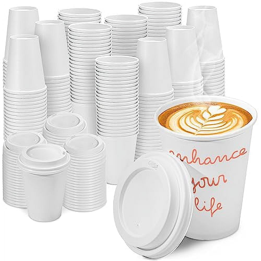 Fit Meal Prep [200 Pack] 4 oz Disposable White Paper Cups - On the