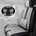 thumbnail image 1 of Fit for NISSAN ROGUE 2025 Seat Cover, Gray and Black Car Seat Covers, Leather 5 Piece Full Set With Lumbar Support Beautify Interior, Protect Car Seats, 1 of 7