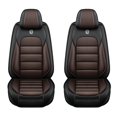 thumbnail image 1 of Fit for Nissan 96% Car Models,Artificial Leather Front Set Car Seat Covers,Airbag-Compatible,Non-Slip Car Seat Cushions,Easy to Install(Brown+Balck,Standard), 1 of 6