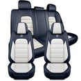 thumbnail image 1 of Fit for Nissan 96% Car Models,Artificial Leather Full Set Car Seat Covers,Airbag-Compatible,Non-Slip Car Seat Cushions,Easy to Install(Blue+White,Standard), 1 of 6