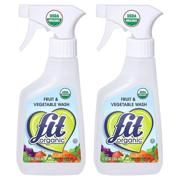 Fit Organic Fruit and Vegetable Wash 12 oz Sprayer 2 Pack