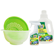 Fit Organic Produce Wash, 12oz. & 32oz. with Colander & Bowl Set