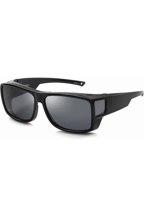Fit Over Glasses Sunglasses Wrap Around Sunglasses with Side Window Shields for Full Protection
