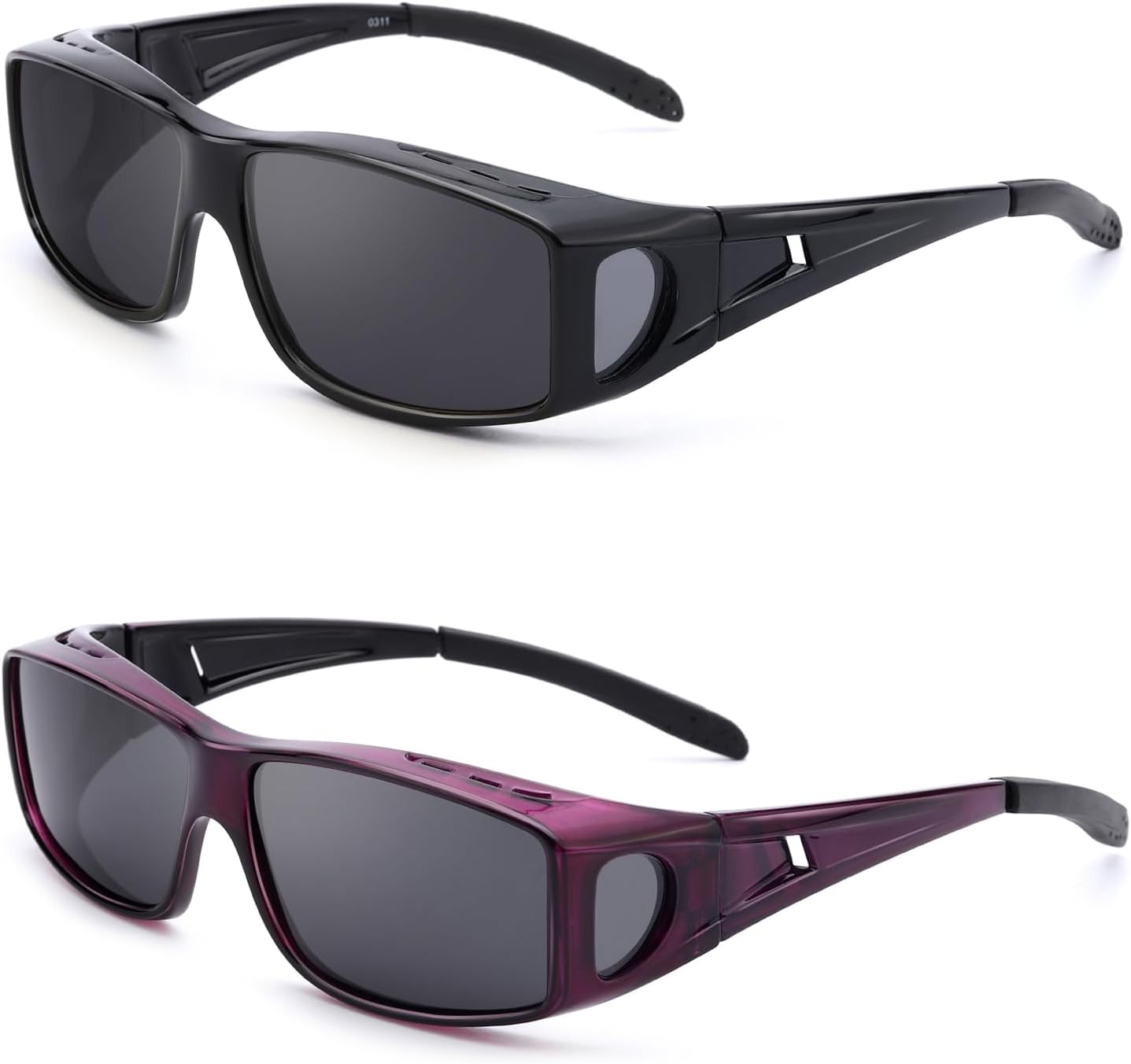 GEGURI Fit Over Glasses Sunglasses - Polarized Wrap Around UV400 Protection