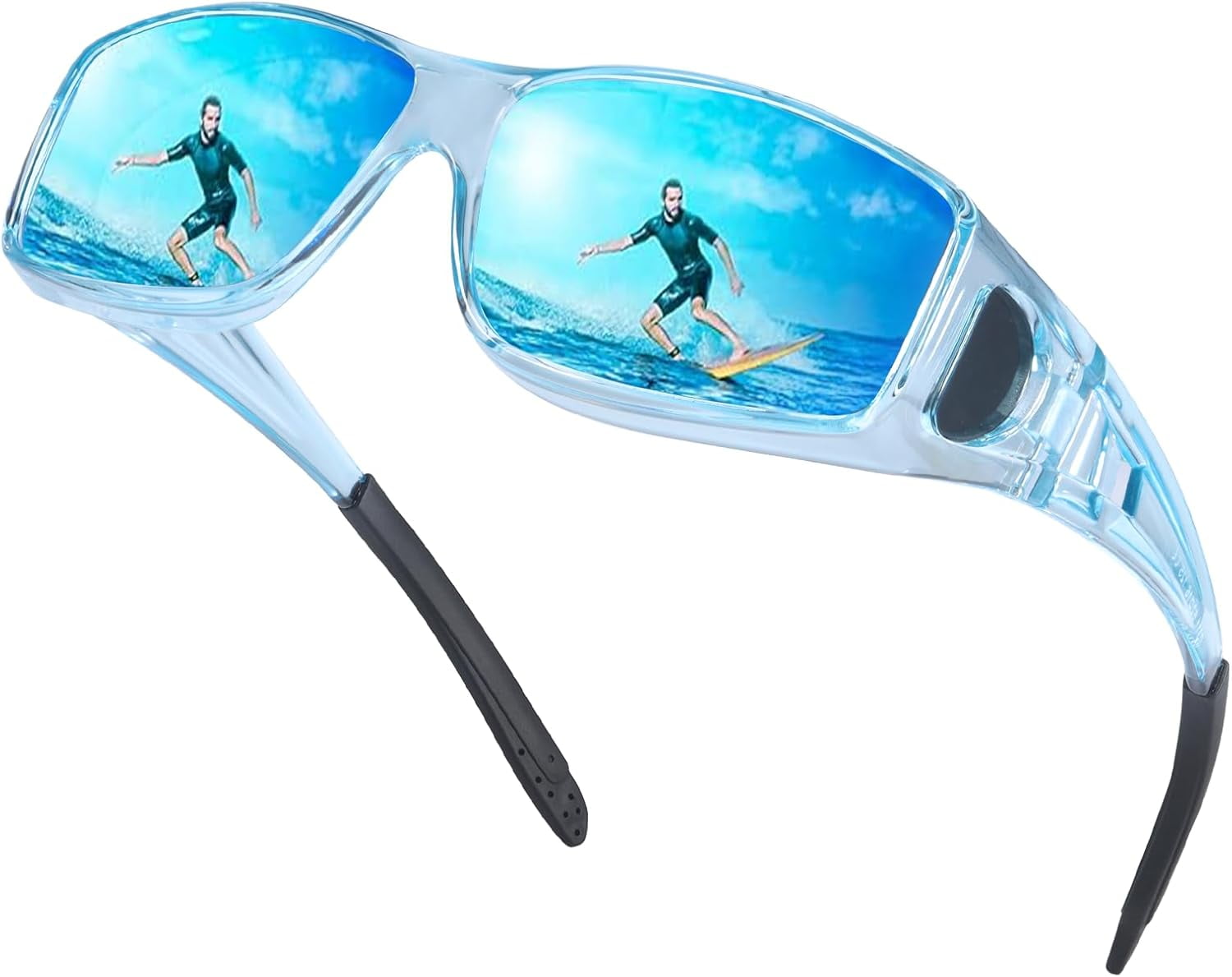 Polarized Sunglasses That Fit Over Glasses - 100% UV Protection, Wrap-Around, Unisex