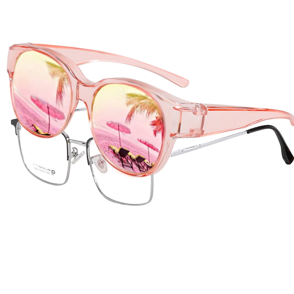Fit Over Glasses Sunglasses for Women Men, Oversized Cat Eye  display picture 3