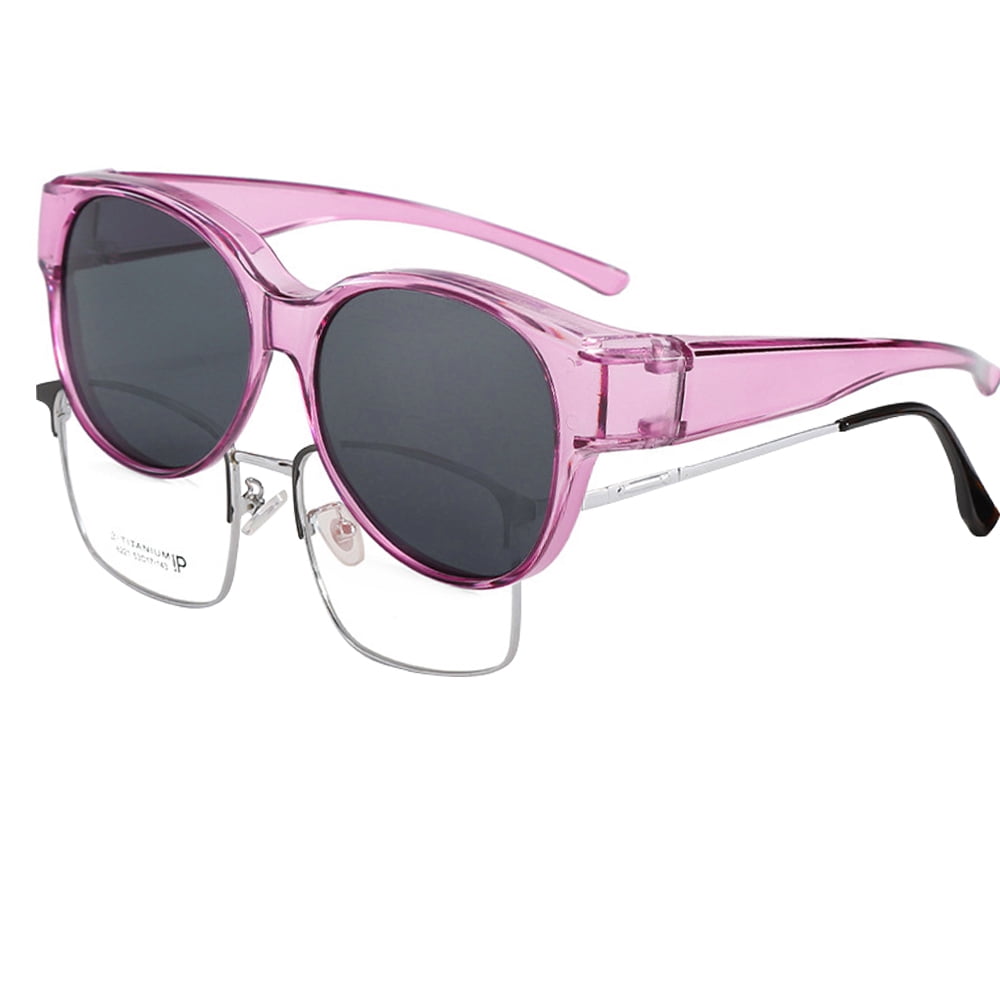 Fit Over Glasses Sunglasses for Women Men, Oversized Cat Eye  display picture 1