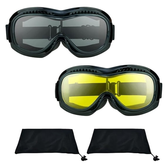 Fit Over Goggles for Eye-Glasses Motorcycle Riding Cycling Skiing Sky Diving Outdoor Work