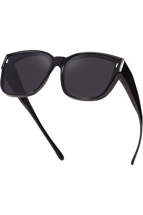 Fit Over Sunglasses for Women, Trendy Wear Over Glasses, Polarized UV400 Protection Sunglasses for Driving