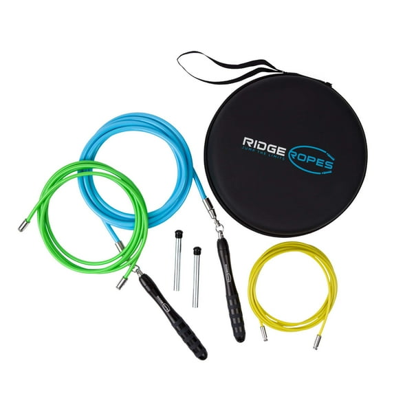 Fit Pro Series Weighted Jump Rope Set - Large (Users 5'9" - 6'0" ft) for Fitness Exercise Workout