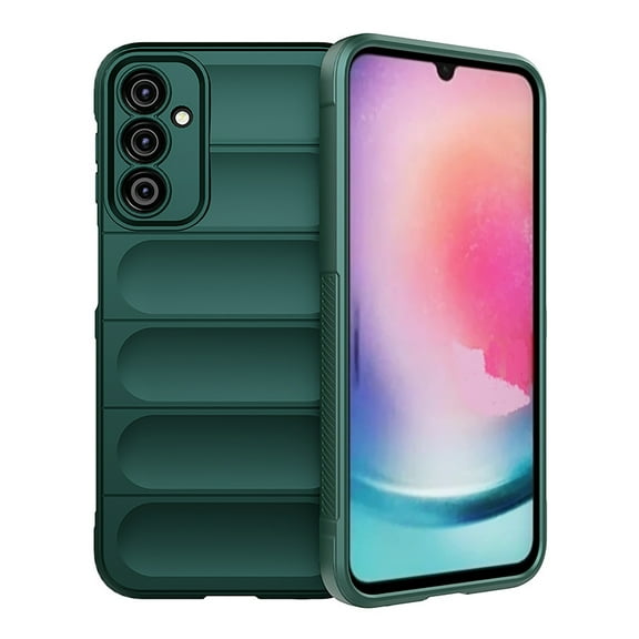 Fit for Samsung Galaxy A35 Case, Anti-Scratch & Fingerprint, Microfiber Liner Shockproof Soft Gel Rubber Silicone Cover Drop Protection Liquid Silicone Grip Case For Samsung Galaxy A35,Darkgreen