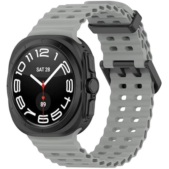 Fit for Samsung Galaxy Watch Ultra 47mm Watch Bands, Adjustable Sport Silicone Replacement Band Straps Wristbands Bracelet Accessories Fit for Samsung Galaxy Watch Ultra 47mm Smart Watch