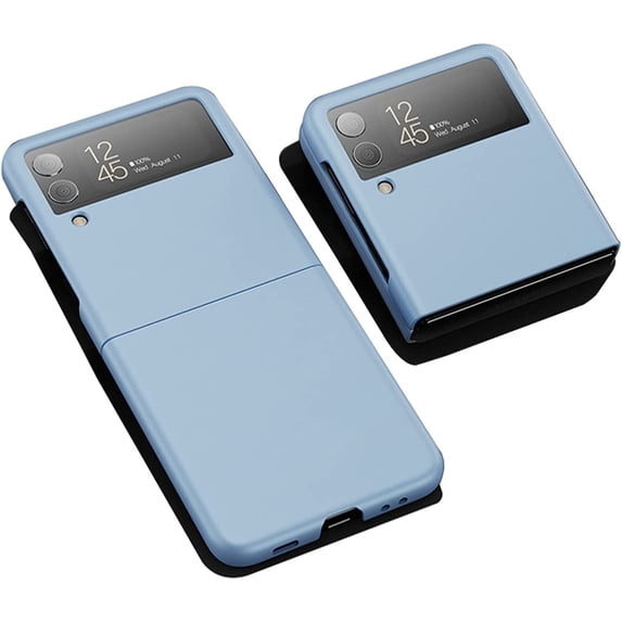 Fit for Samsung Galaxy Z Flip 3 5G Case,Anti-Slip Shock-Proof Anti-Fingerprints Protective Cover Case Designed for Samsung Galaxy Z Flip 3 5G 2021,Matte Light Blue