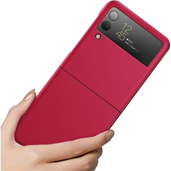 Fit for Samsung Galaxy Z Flip 3 5G Case,Anti-Slip Shock-Proof Anti-Fingerprints Protective Cover Case Designed for Samsung Galaxy Z Flip 3 5G 2021,Matte Red