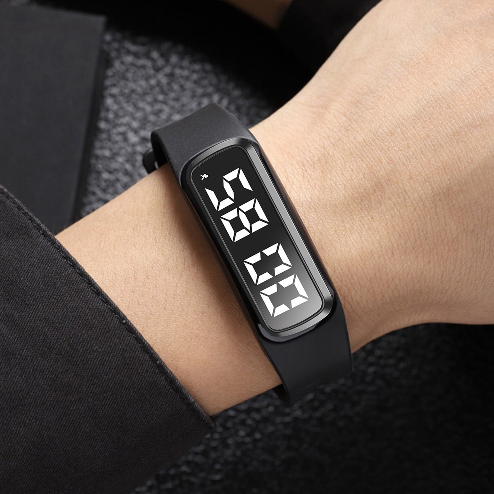 Fit Sleeps Wrist Alarm,Alarm Watch,Waterproof Vibrating Alarm Clock Watch with Light-Up Display, Dual Alarms for Sleep & Sports Timekeeping(Black)