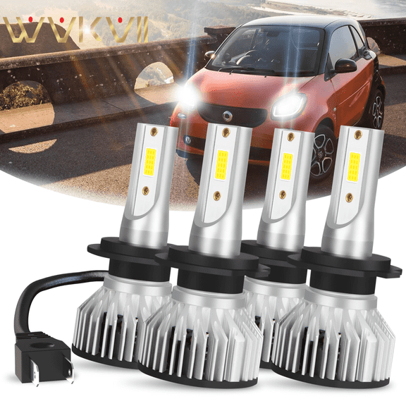 Fit Smart Fortwo 2008-2015 LED Headlight Hi/Lo Beam white 6000K Bulbs Canbus Error Free