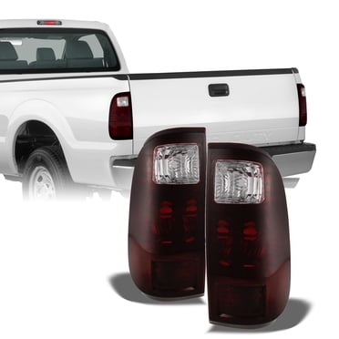 2008-2016 Ford F-250 F-350 F-450 Super Duty Tail Lights, Black Housing Halogen, DOT & SAE Certified Replacement