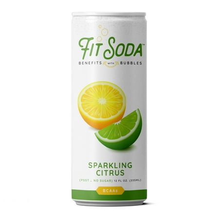 Fit Soda, Wellness Soda Infused with Branched-Chain Amino Acids (BCAA) and Electrolytes