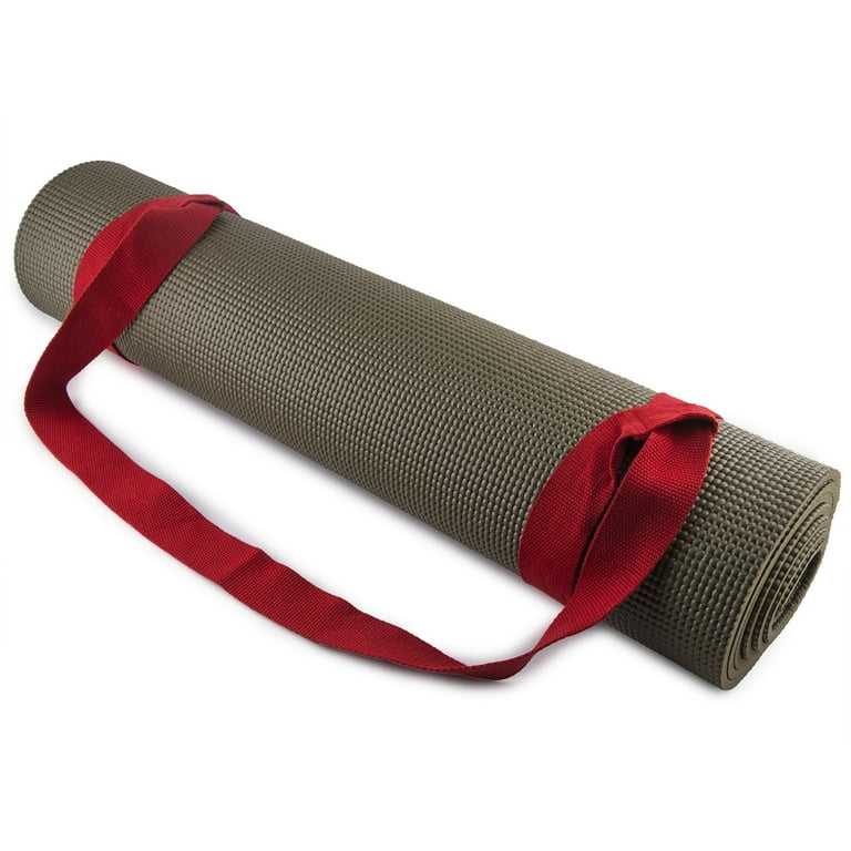 Fit Spirit Adjustable Cotton Yoga Mat Carrying Strap - Red 