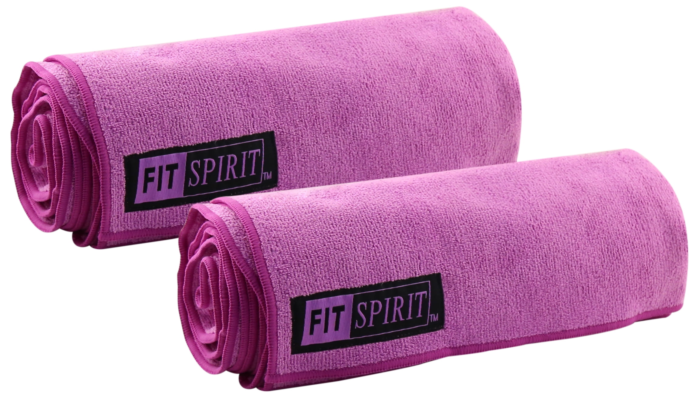 Peace Yoga Super Absorbent Suede Yoga Towels (Set Of 2) - 15x24 Inches, Non-Slip For Hot Yoga