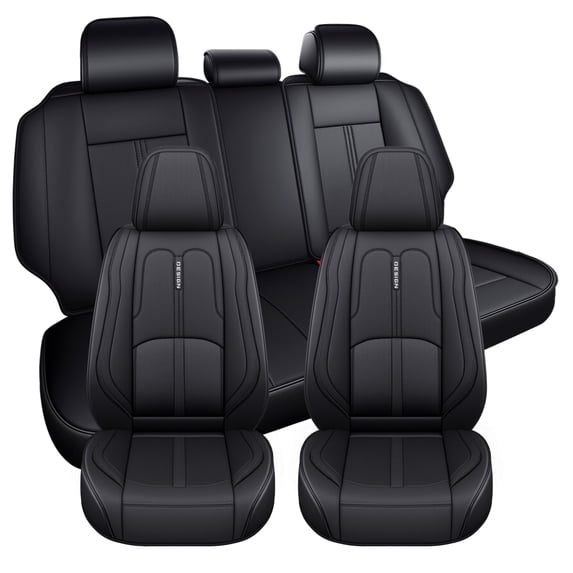 Fit for Subaru Legacy 2015 Seat Cover, Black Car Seat Covers, PU Leather Full Set of 5 Seats Waterproof Protect and Upgrade Seats, Pet Car Seat Covers