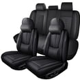thumbnail image 1 of Fit for TOYOTA COROLLA 2004, Black Car Seat Covers, Faux Leather 5 Seats Full Set With a Headrest and Lumbar Support Waterproof, Upgrade the Car's Interior, 1 of 7