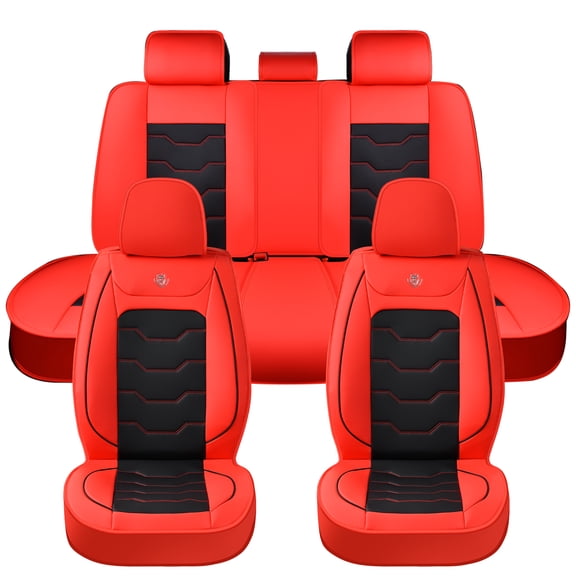 Fit for TOYOTA COROLLA IM 2024, Red Car Seat Covers, Waterproof Leather Full Set of 5 Seats Easy to Clean and Install Beautify Interior, Airbag-Compatible