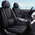thumbnail image 1 of Fit for TOYOTA PRIUS 2007 Seat Cover, Black and Blue Edges Car Seat Covers, Premium Leather Front two seats With Lumbar Support Beautify Interior, Upgrade the Car's Interior, 1 of 7