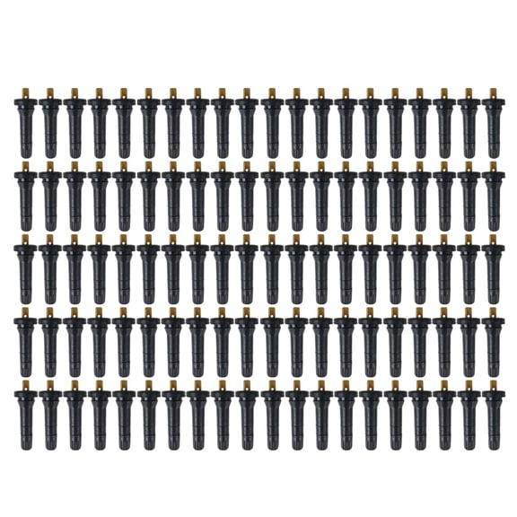 Fit for TPMS 17-20008 Rubber Snap-in Valve Stem Kit 100pcs, Tire Pressure Sensor Valve Stem Replacement Compatible with Ford Chevy Dodge Buick Ram GMC Jeep Subaru Lincoln