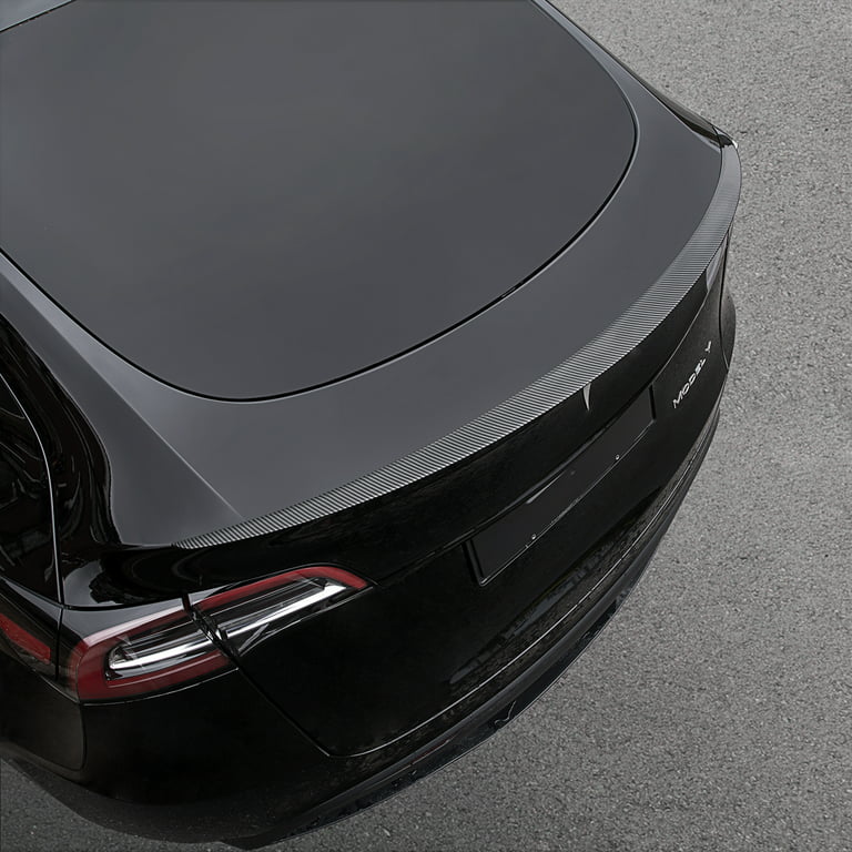 Fit Tesla Model Y Spoiler Wing Performance Car Rear Spoiler Trunk Lip Kit Tesla  Model Y Accessories 2020 2021 2022 2023 (Glossy Carbon Fiber Pattern) 