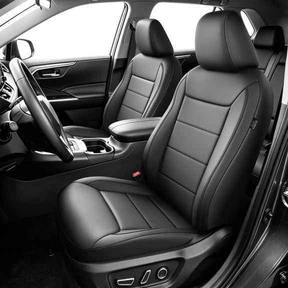 Fit for Toyota Camry 2002-2026 Car Seat Covers,Full Set Faux Leather Seat Covers,Stretch Fit,Non-Slip,Scratch Resistant,Airbag Compatible,Black,2 Row 5 Seats