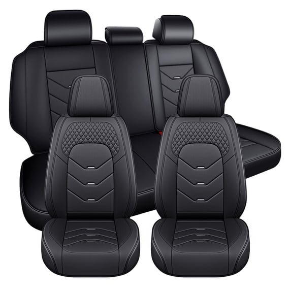 Fit for Toyota Corolla cross 2026 Seat Cover, Black Car Seat Covers, PU Leather 5 Piece Full Set Adjustable Split Rear Seat Beautify Interior, Only L, LE, XLE, Protect Car Seats