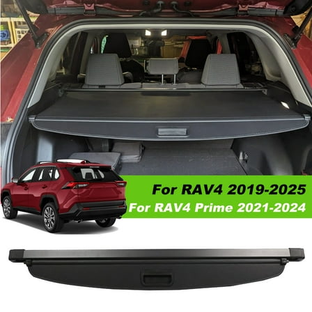 Fit Toyota RAV4 2019 2020 2021 2022 2023 2024 2025 Black Retractable Cargo Cover for Toyota RAV4 Prime 2019-2025 SUV Accessory Rear Trunk Car Privacy Shield Shade Cover
