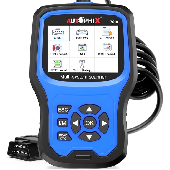 Fit for VW Audi, Full System Diagnostic Tool, All Reset Service, Fit for Volkswagen Audi Skoda Seat, Full OBD2 Code Reader with Battery Registration Oil Reset