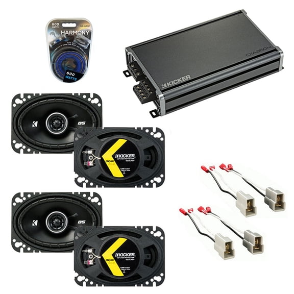 Fit Volkswagen Scirocco 81-87 Speaker Replacement Kicker (2) DSC46 & CX300.4 Amp - Factory Certified