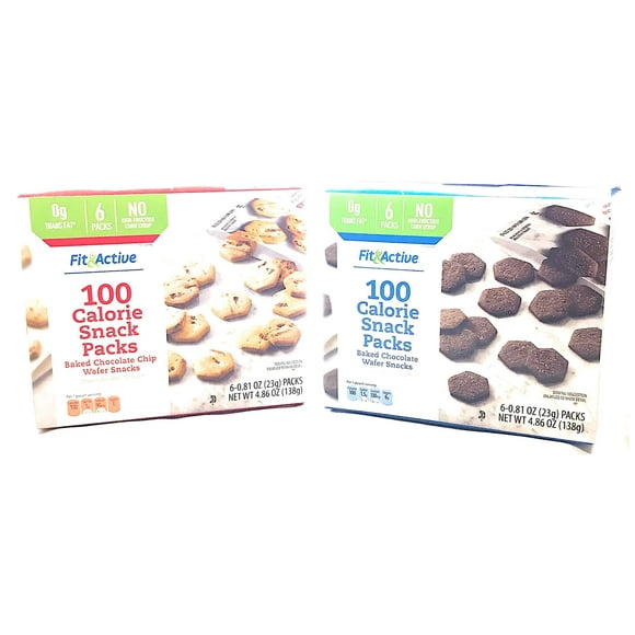 Fit and ActiveEGSC100 Calorie Snack Pack - Chocolate Chip and Baked Chocolate