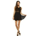 thumbnail image 1 of Fit and Flare Crochete Lace insert Dress, Black - Medium, 1 of 1