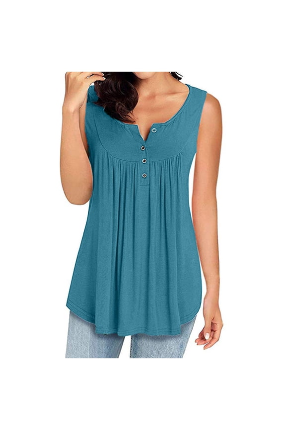 Fit and Flare Shirts for Women Casual Fahion Ladies Flowy Tunic Tops Comfy Cute Summer Top