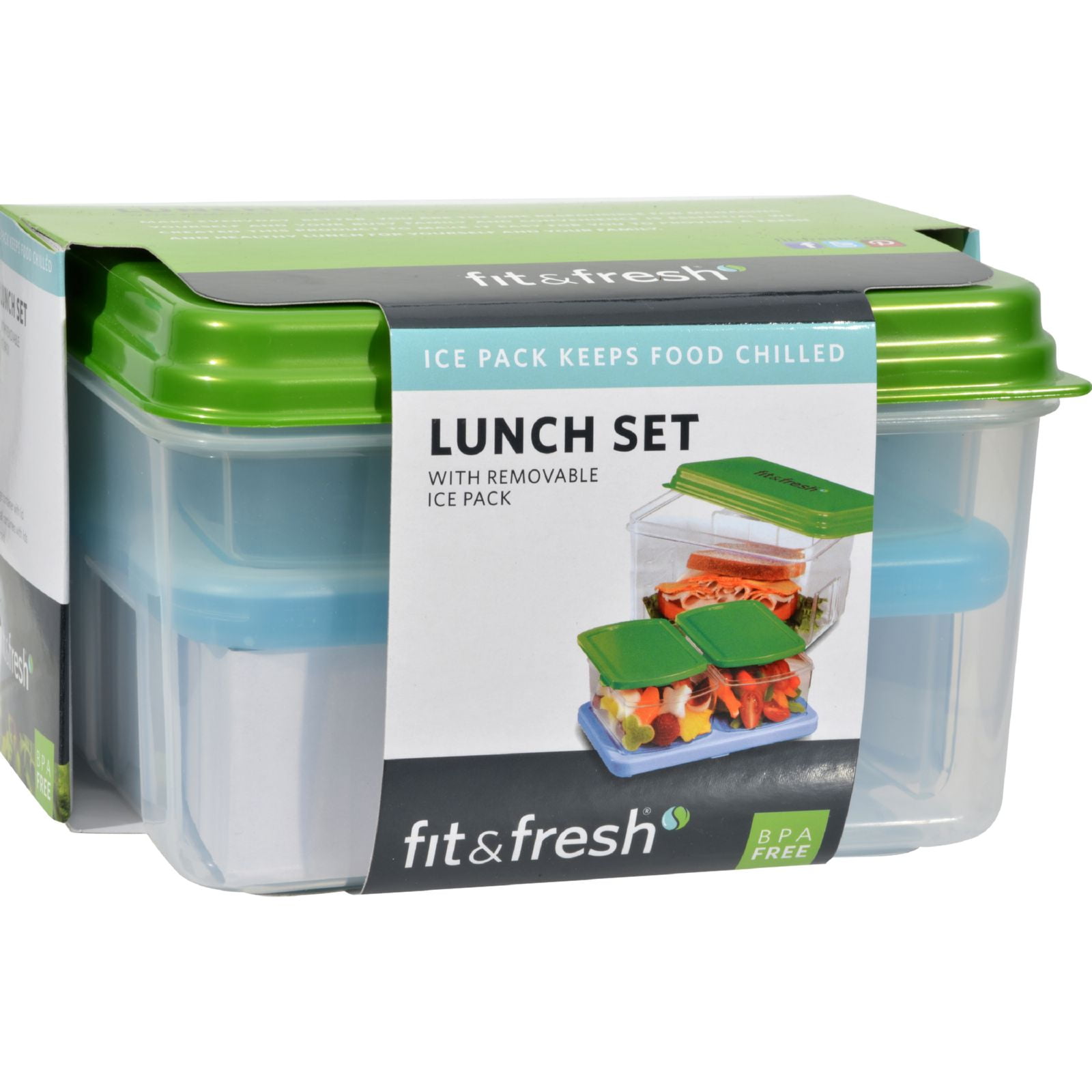Fit and Fresh Lunch Set with Removable Ice Pack 1 Container Walmart
