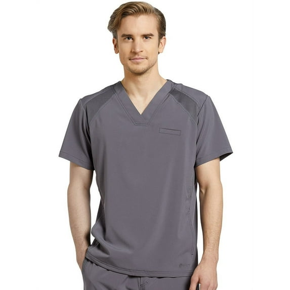 Fit by White Cross Men's V-Neck Solid Scrub Top