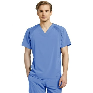 Fit by White Cross Men's V-Neck Solid Scrub Top