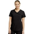 thumbnail image 1 of Fit by White Cross Women's Mock Wrap Solid Scrub Top, 1 of 11