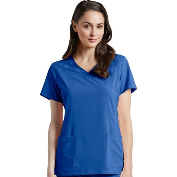 Fit by White Cross Women's V-Neck Solid Scrub Top